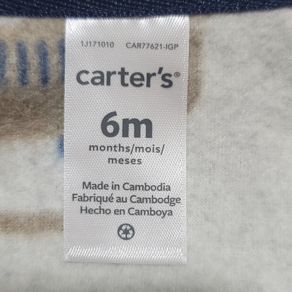 Carter’s Baby 3 Piece Hoodie Set with Car Print Size 6 Months NWT - Picture 6 of 13